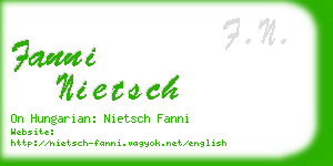 fanni nietsch business card